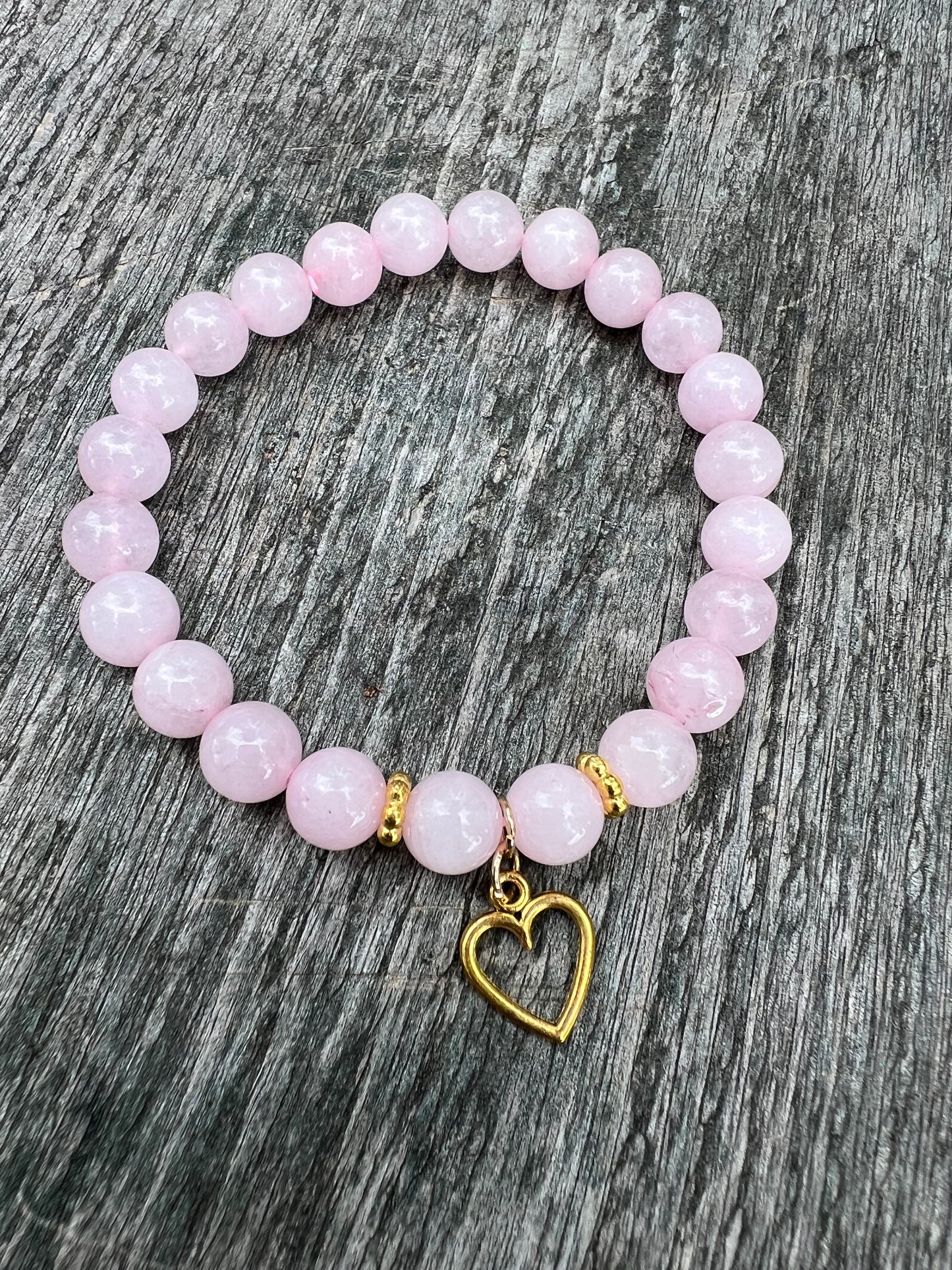 Rosenkvarts armband -Love delux