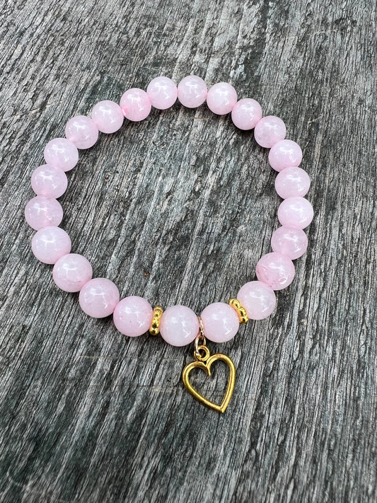 Rosenkvarts armband -Love delux