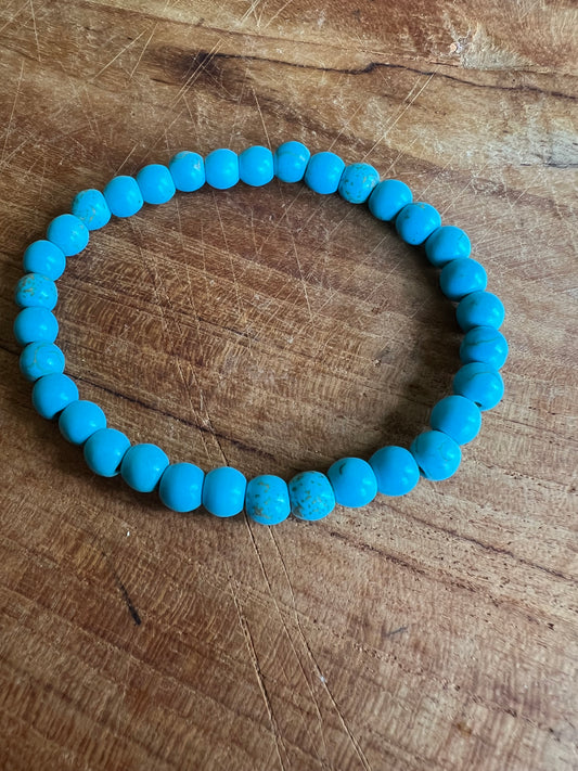 Turkos Howlit - armband 6 mm