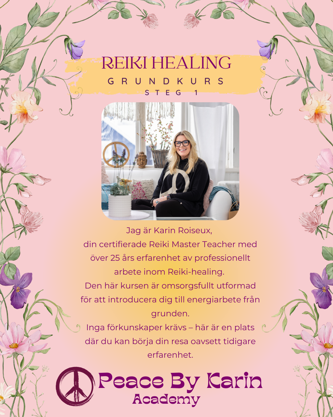 REIKI Healing Grundkurs-Steg I đȘ· 25-26 oktober 2025