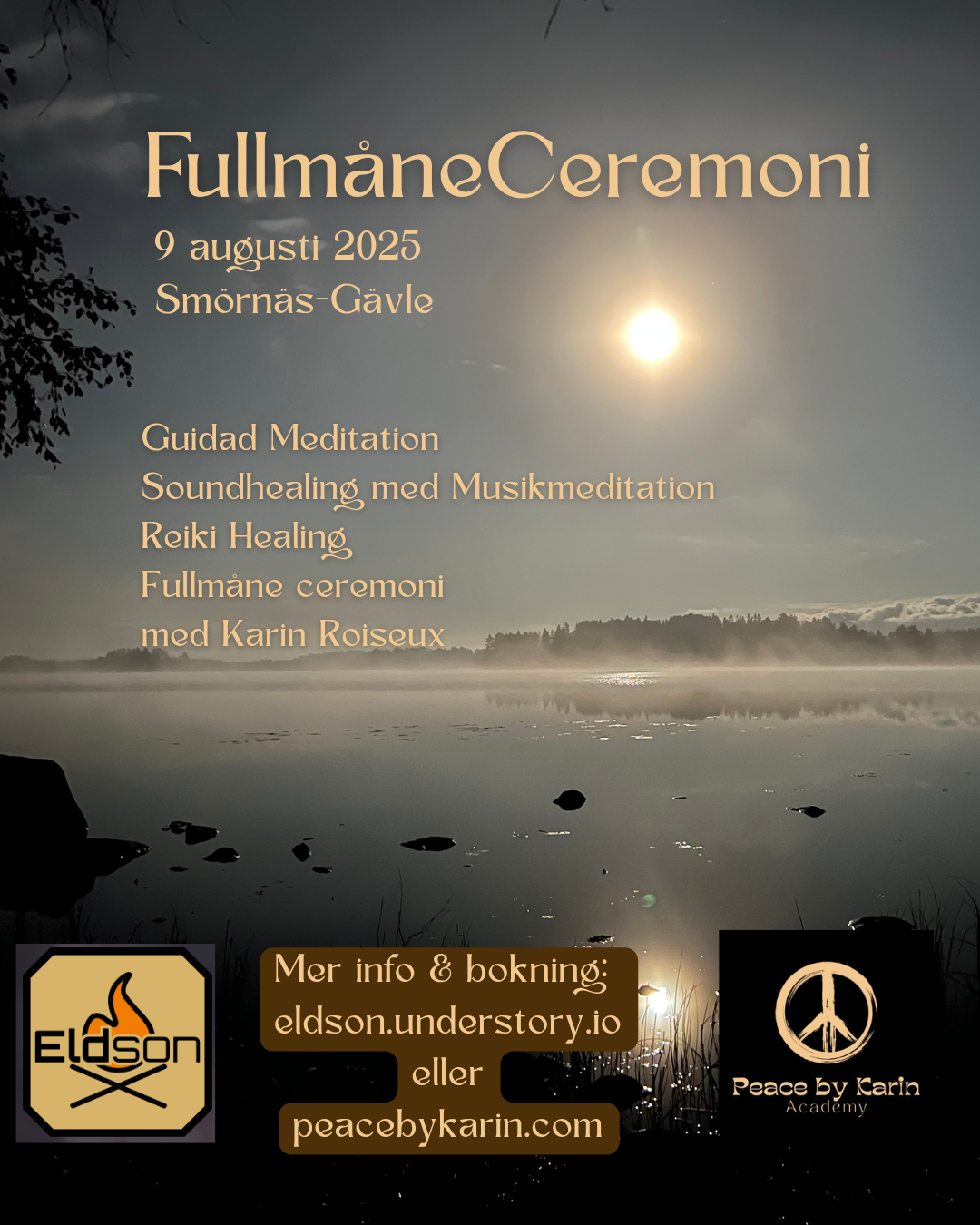 FullmĂ„neCeremoni 9 augusti 2025 đ En magisk meditationskvĂ€ll med Karin Roiseux