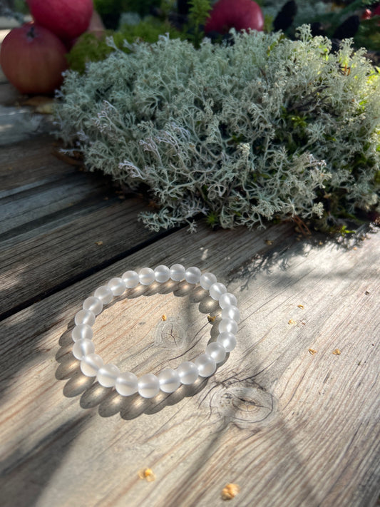 Selenit - matt finish, armband