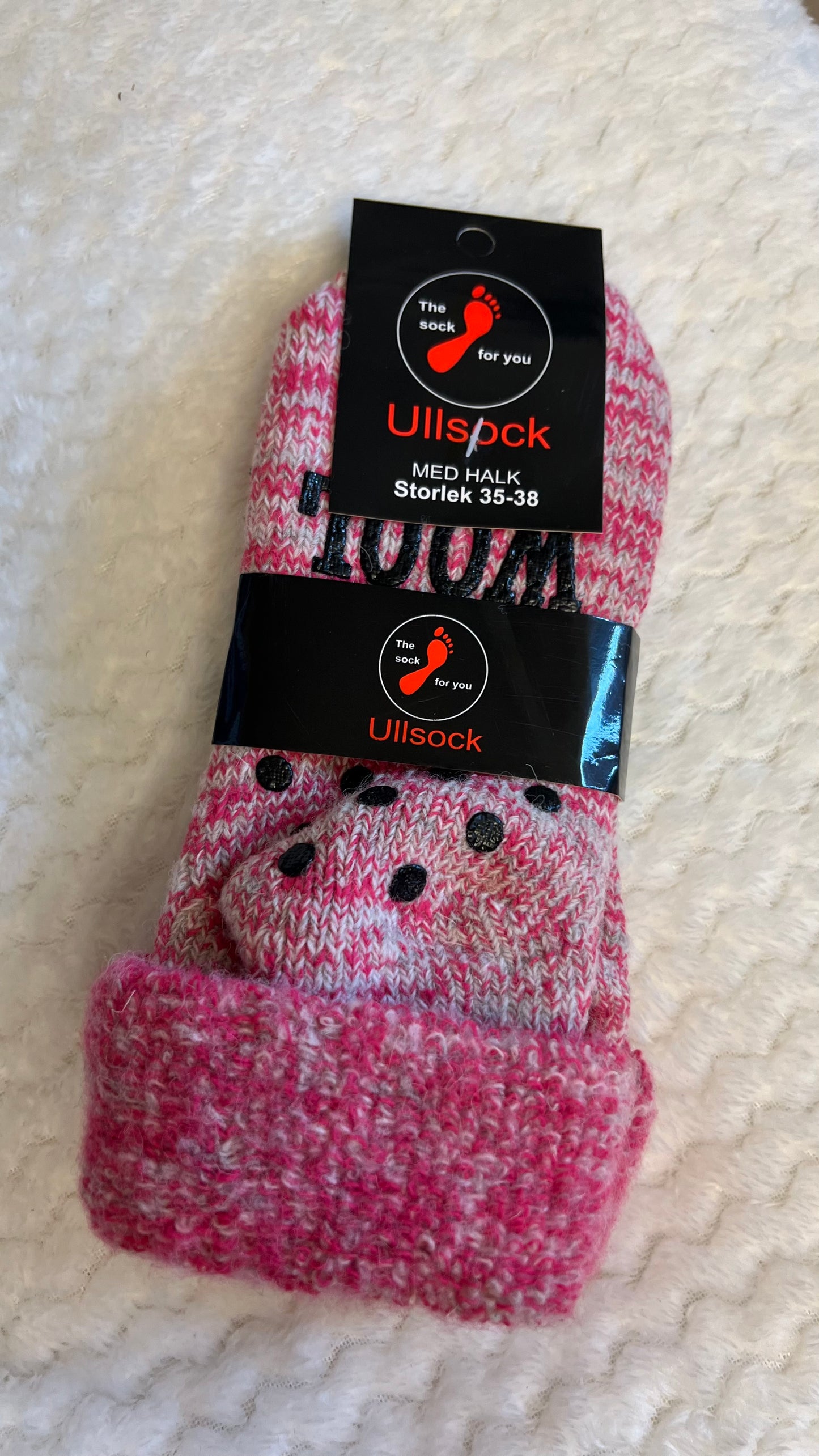 Raggsocka i ull stl 35-38 - Rosamelerad