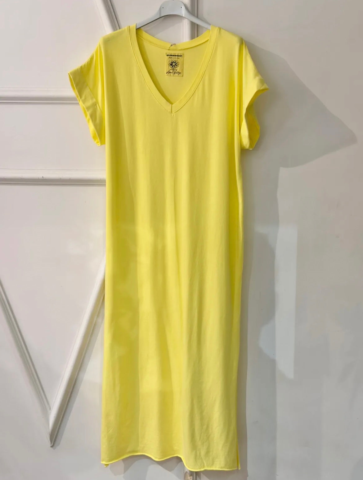 T-Shirt klĂ€nning-Gul đŽ 50% rabatt