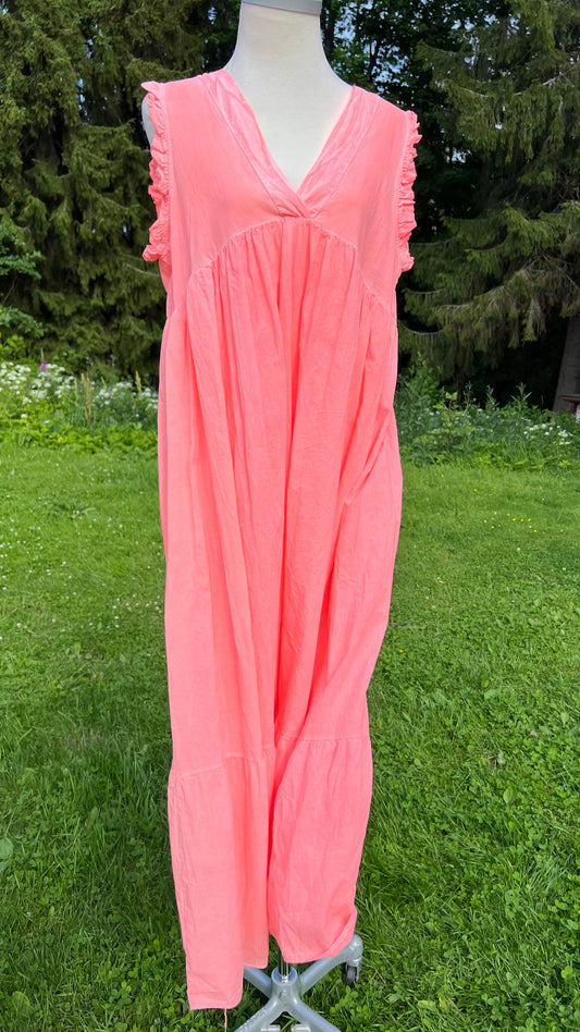 Klänning bomull Korall 🔴 50% rabatt