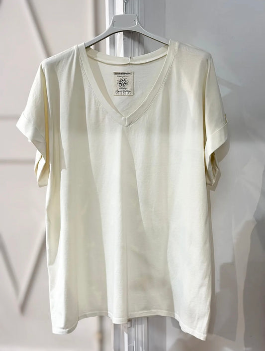 T-shirt Top Offwhite 🔴 50% rabatt