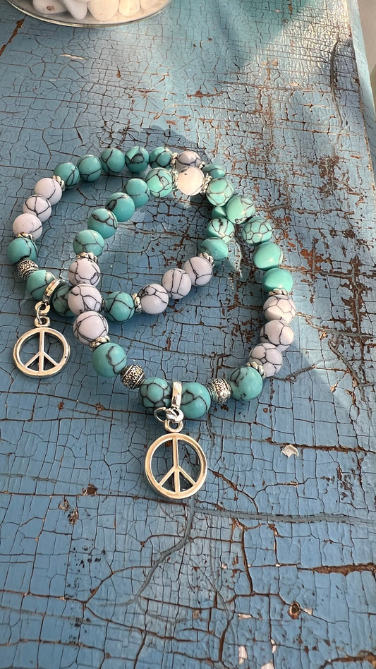 Peace and Friendship - armband 8 mm