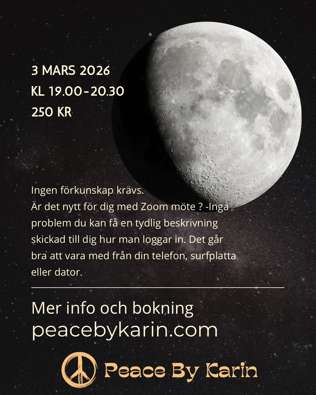 Fullmånemeditation & Reiki Healing med Karin Roiseux