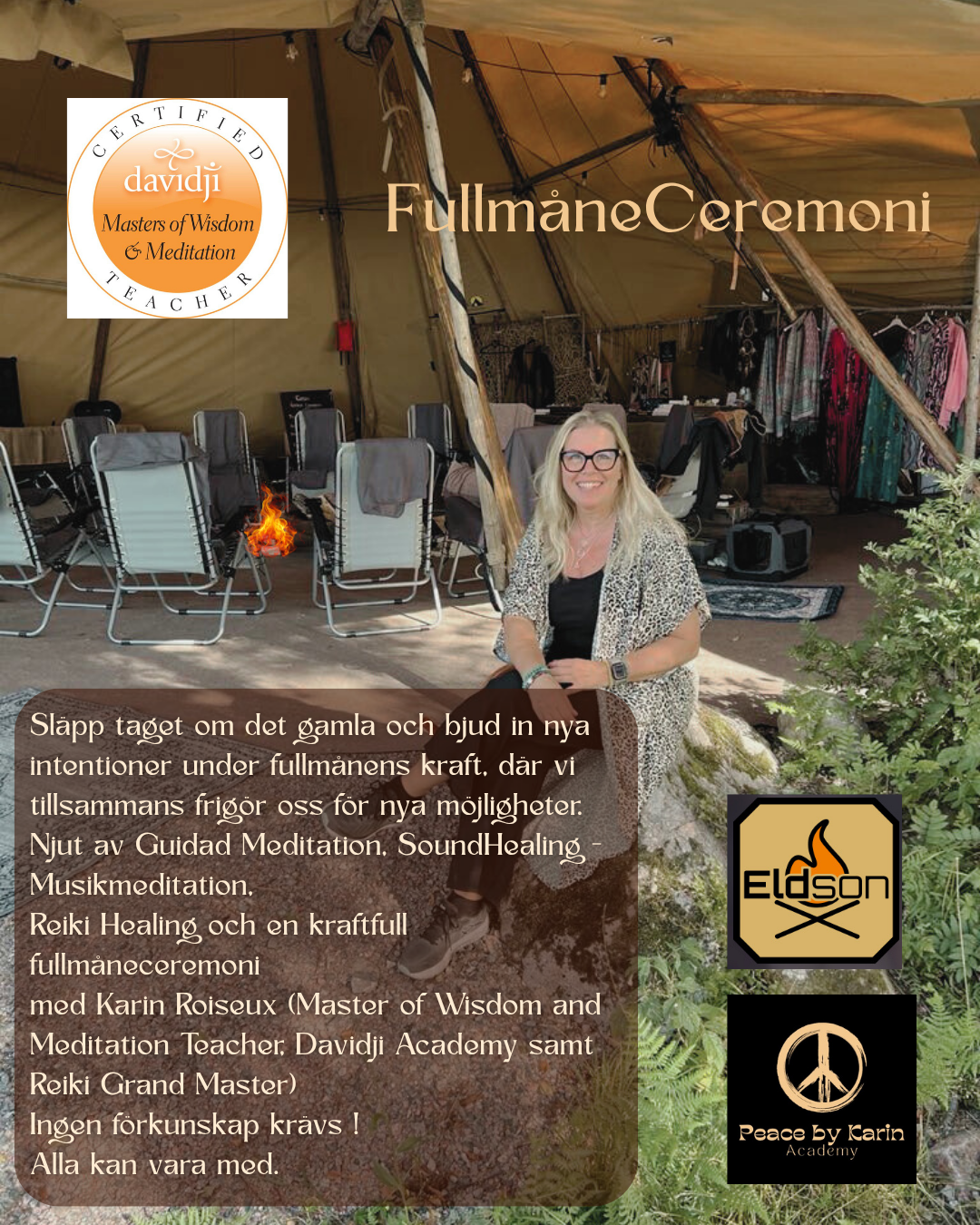 FullmĂ„neCeremoni 9 augusti 2025 đ En magisk meditationskvĂ€ll med Karin Roiseux
