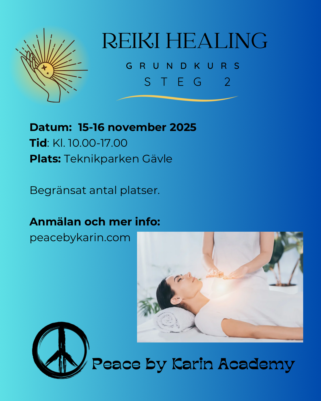 REIKI Healing Grundkurs Steg 3 đȘŹ 15-16 nov 2025