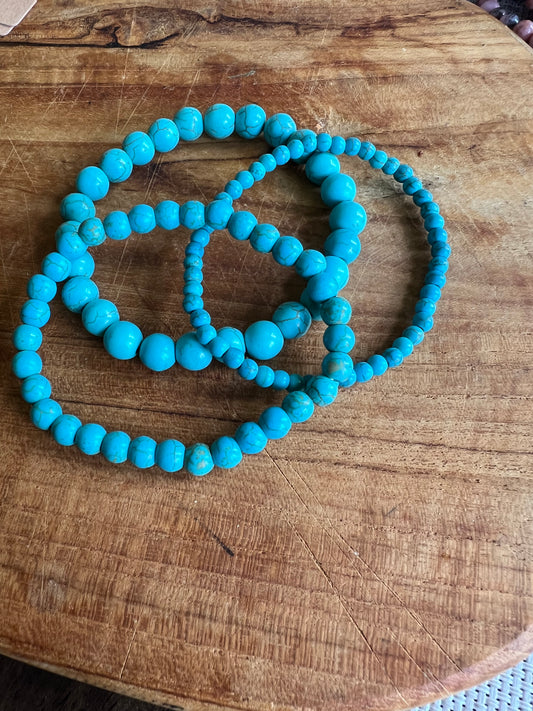 Turkos Howlit - armband 4 mm