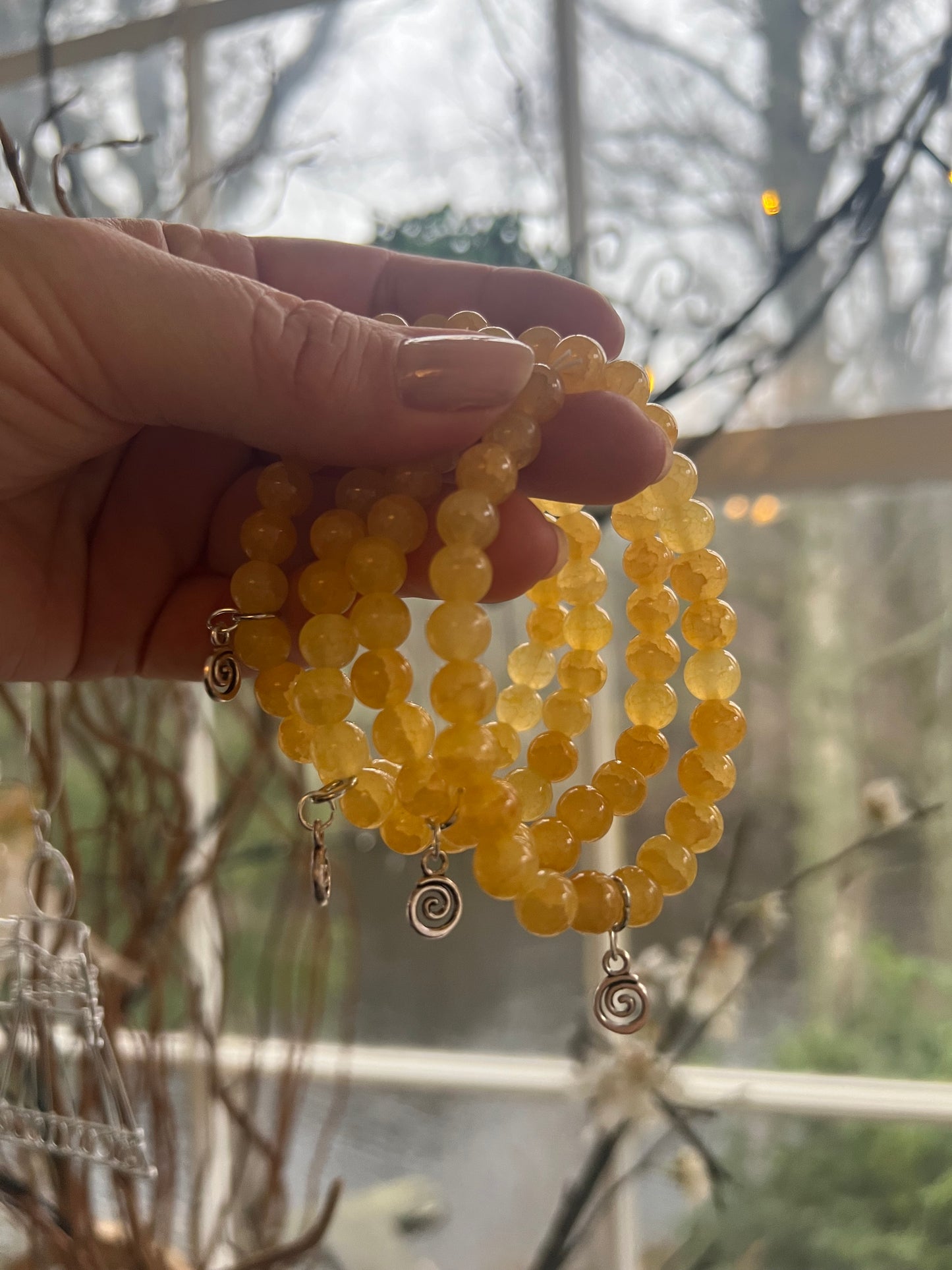 Armband Citrin med energi spiral đ