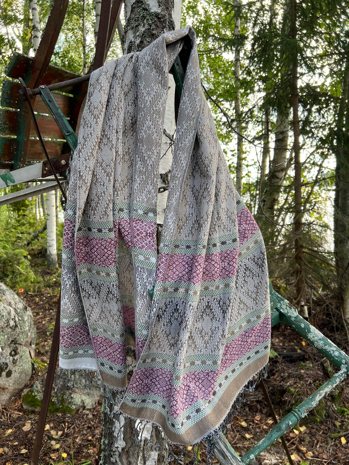 Pashmina sjal - Grön
