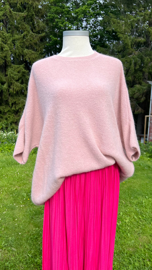 Tröja alpacka ullblandning - Puderrosa