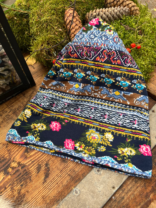 Mössa/Pannband/Scarf - Flower marin 🔴 50% rabatt