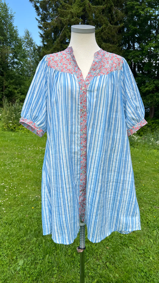 Klänning/Tunika Flower stripe 🔴 50% rabatt