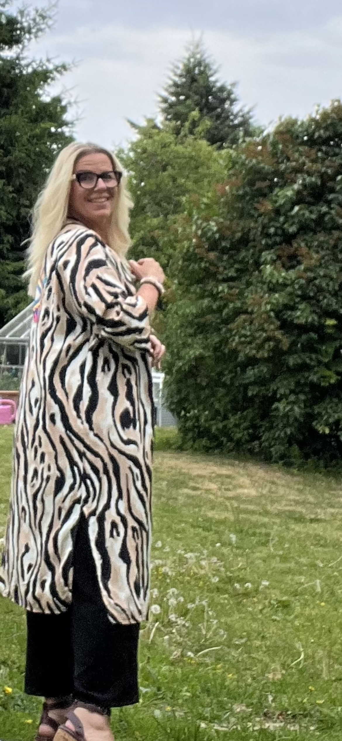 Kimono Eye - Svart/Beige
