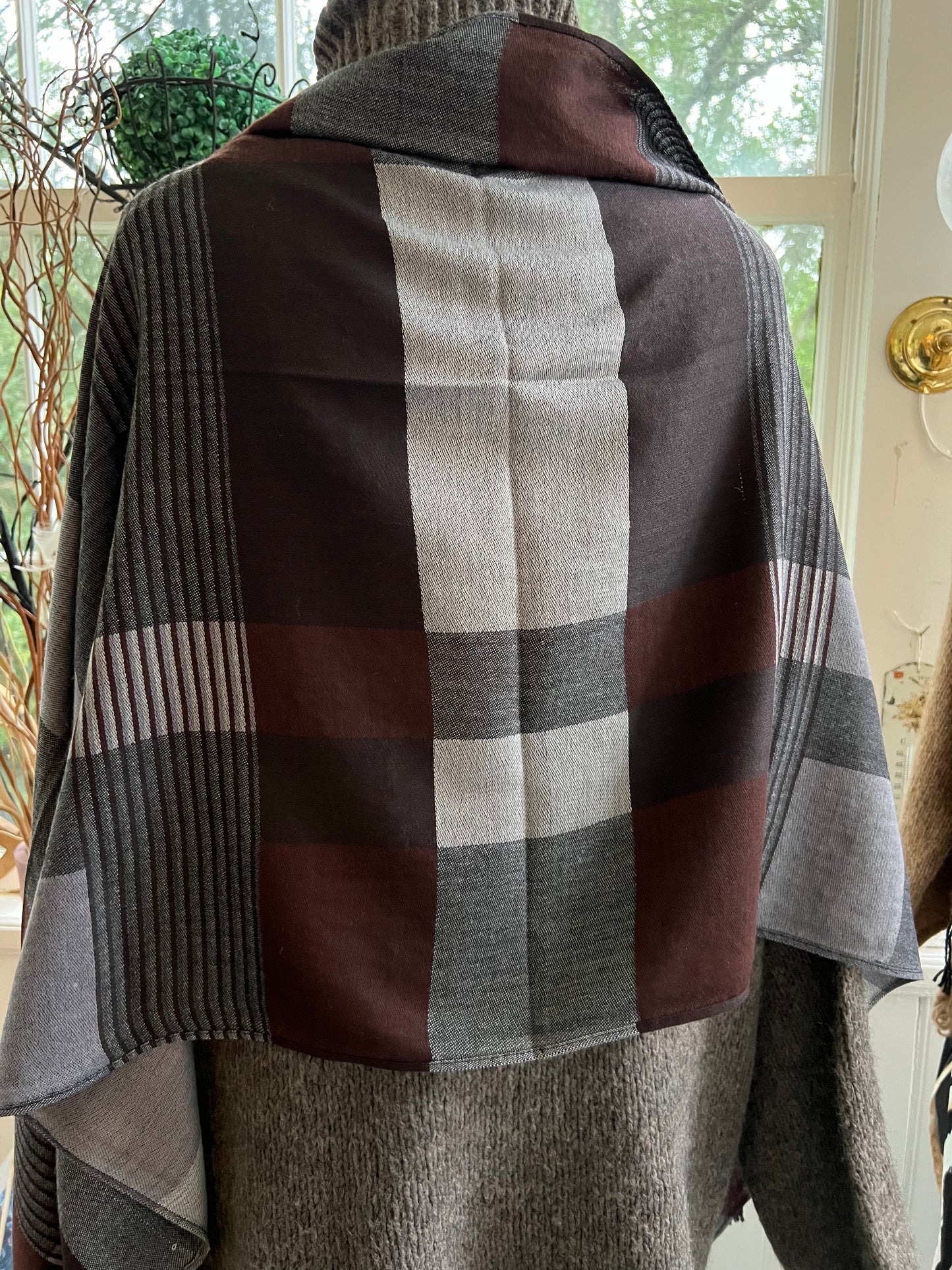Pashmina sjal - GrĂ„, đ50% rabatt kampanjpris