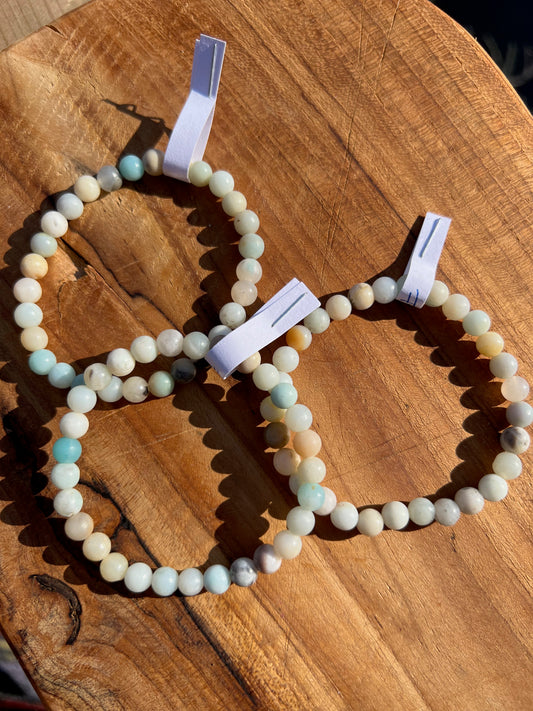 Amazonit armband- 6mm