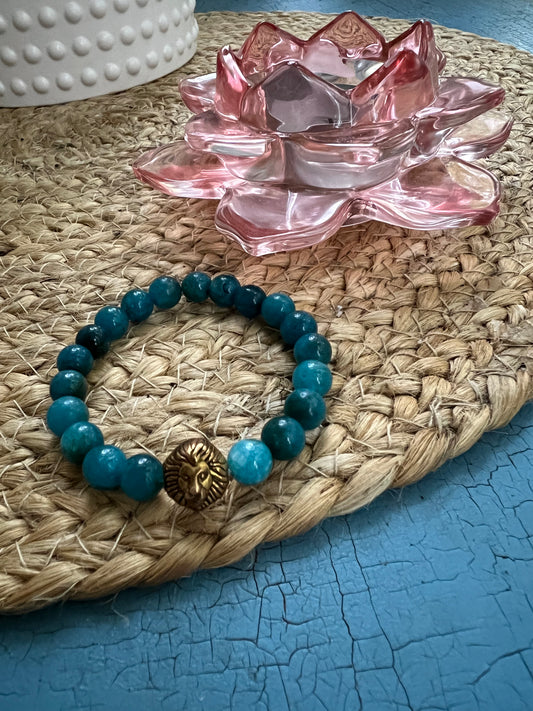 Blå Apatit - Lion 🦁 Armband