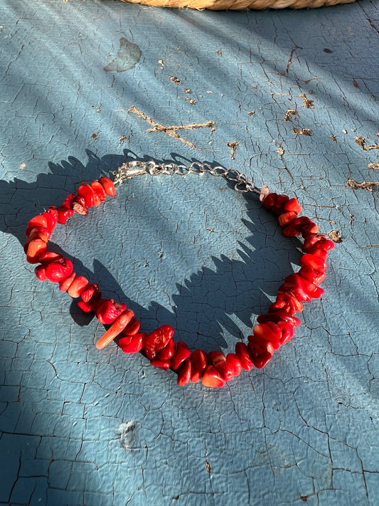 Korall chipstone armband