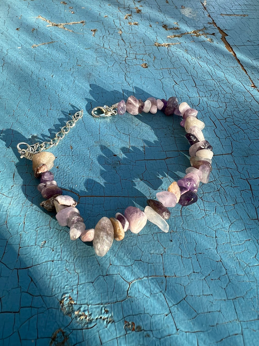 Amestist chipstone armband