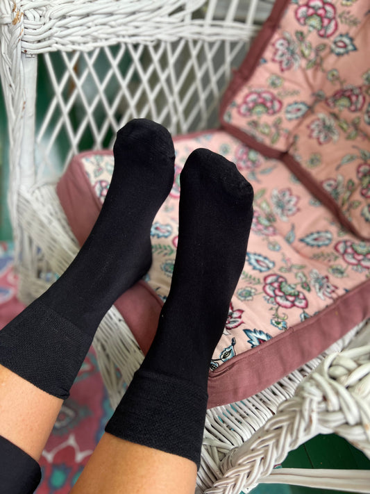 Bambustrumpor med lös resår🔸Paketpris 3 par, stl 35-38