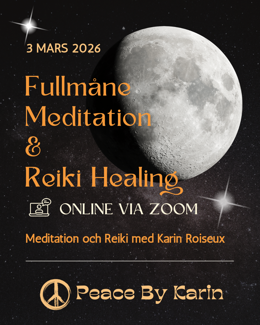 Fullmånemeditation & Reiki Healing med Karin Roiseux