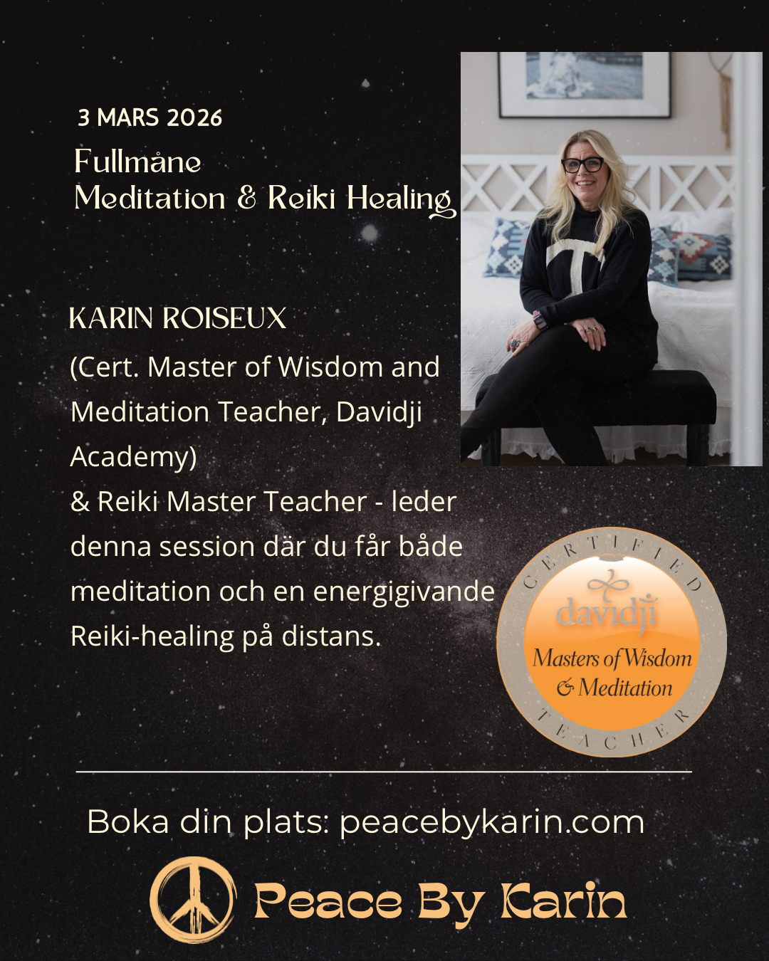 Fullmånemeditation & Reiki Healing med Karin Roiseux