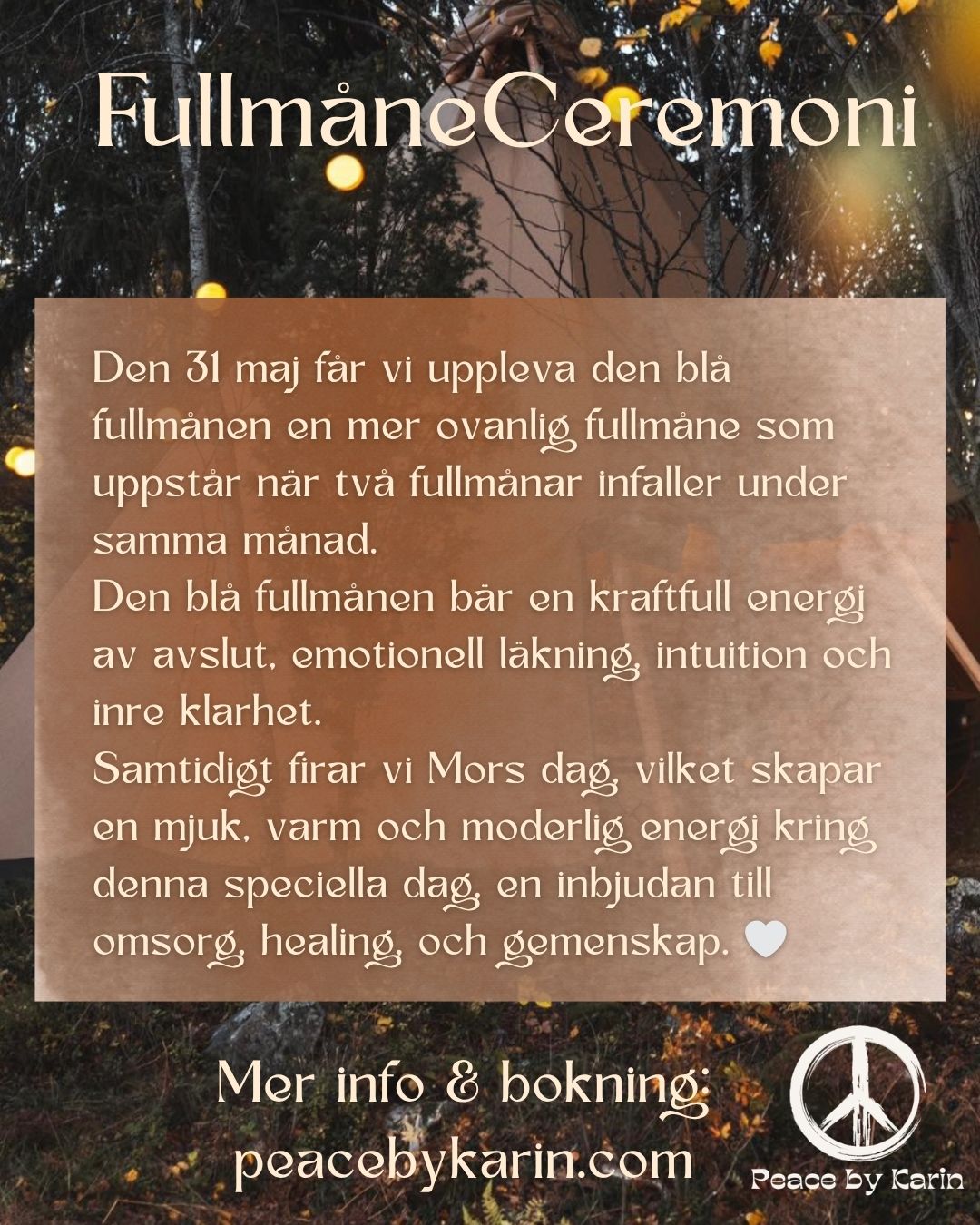 🌕FullmåneCeremoni i Smörnäs 31 Maj 2026