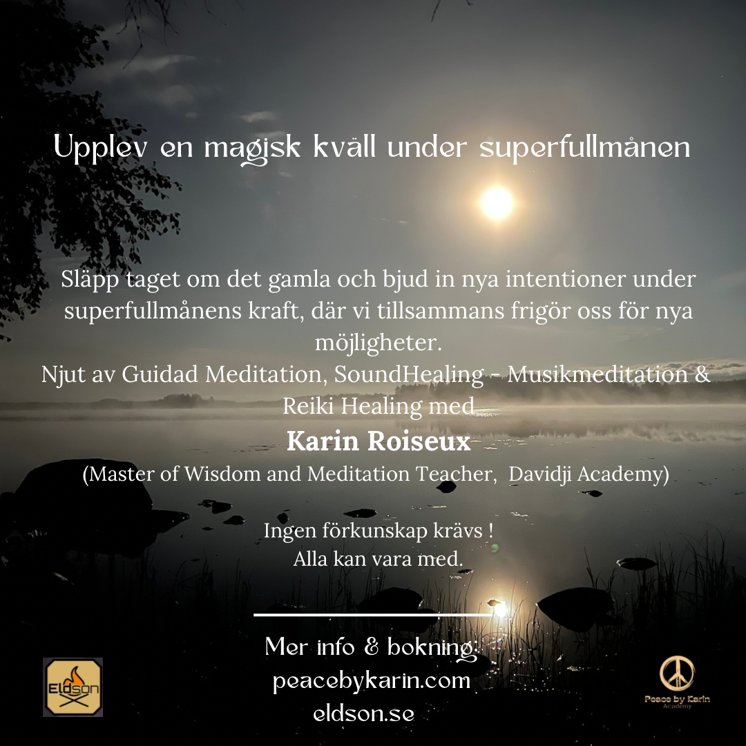 FullmåneCeremoni 17/10-24 🌕 En magisk meditationskväll med Karin Roiseux