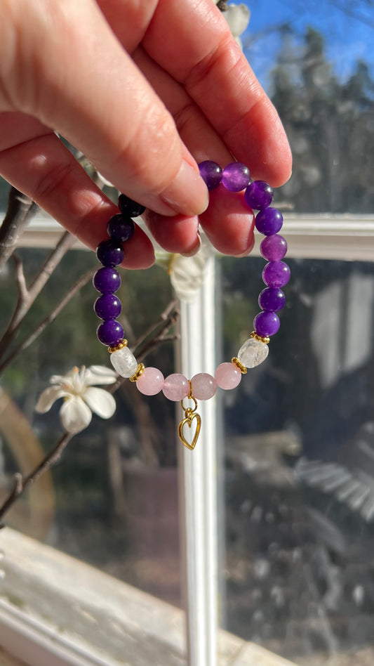 Armband Balance & Love – Harmoni, klarhet & hjärtenergi 🌀Trinity of light