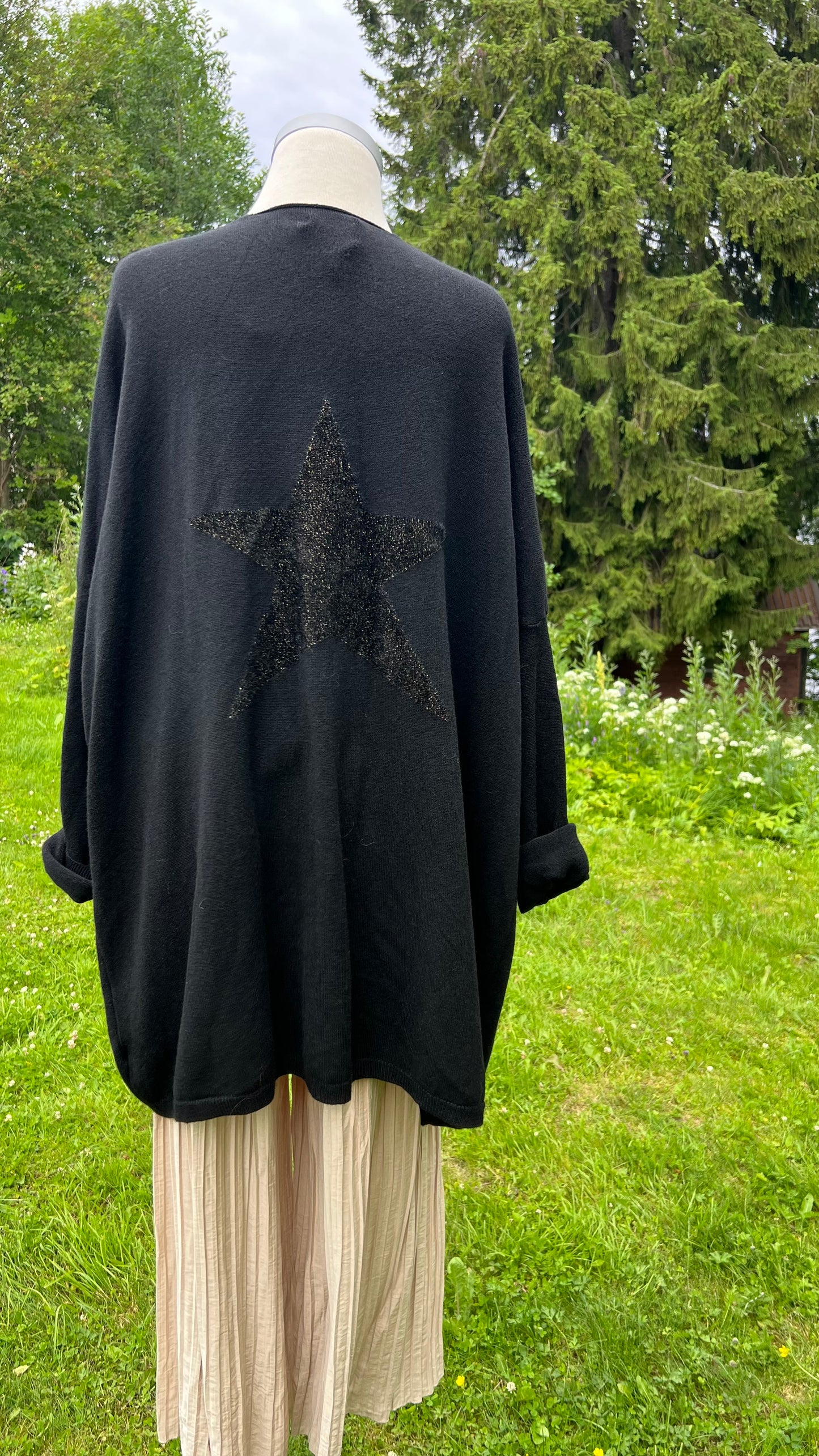 Kofta oversized Svart Star