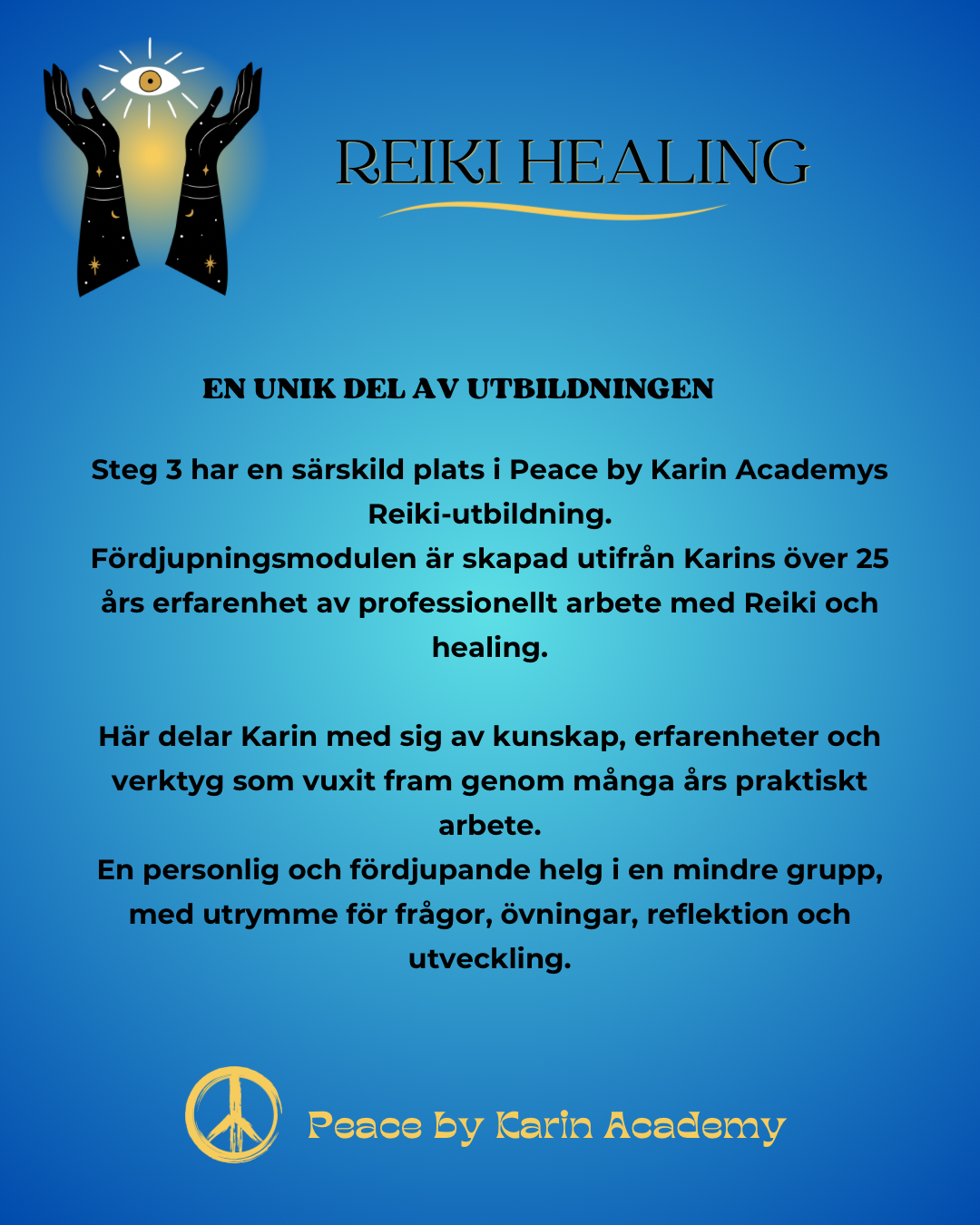 REIKI Healing Grundkurs Steg 3 🪬 17-18 okt 2026