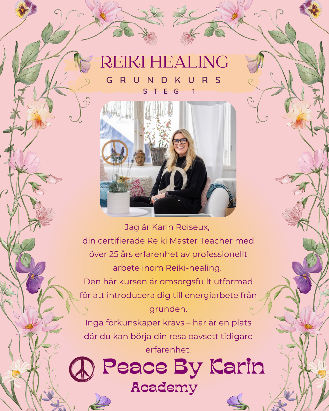 REIKI Healing Grundkurs-Steg I 🪷  9-10 maj 2026