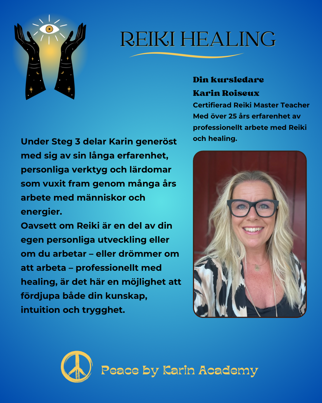 REIKI Healing Grundkurs Steg 3 🪬 17-18 okt 2026