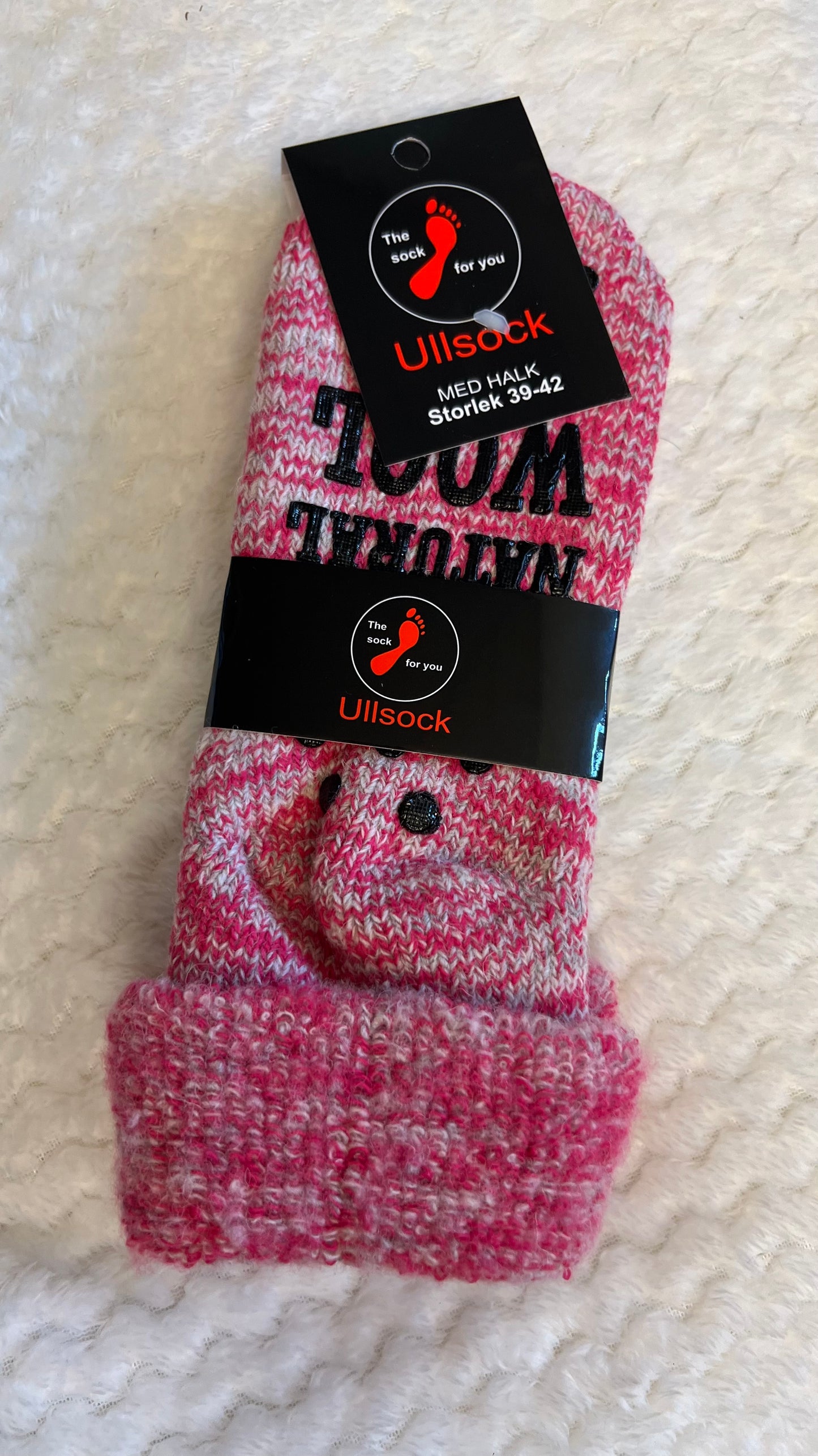 Raggsocka i ull stl 39-42 - Rosamelerad
