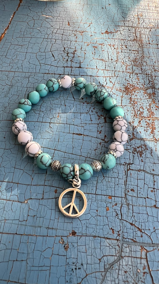 Peace and Friendship - armband 8 mm
