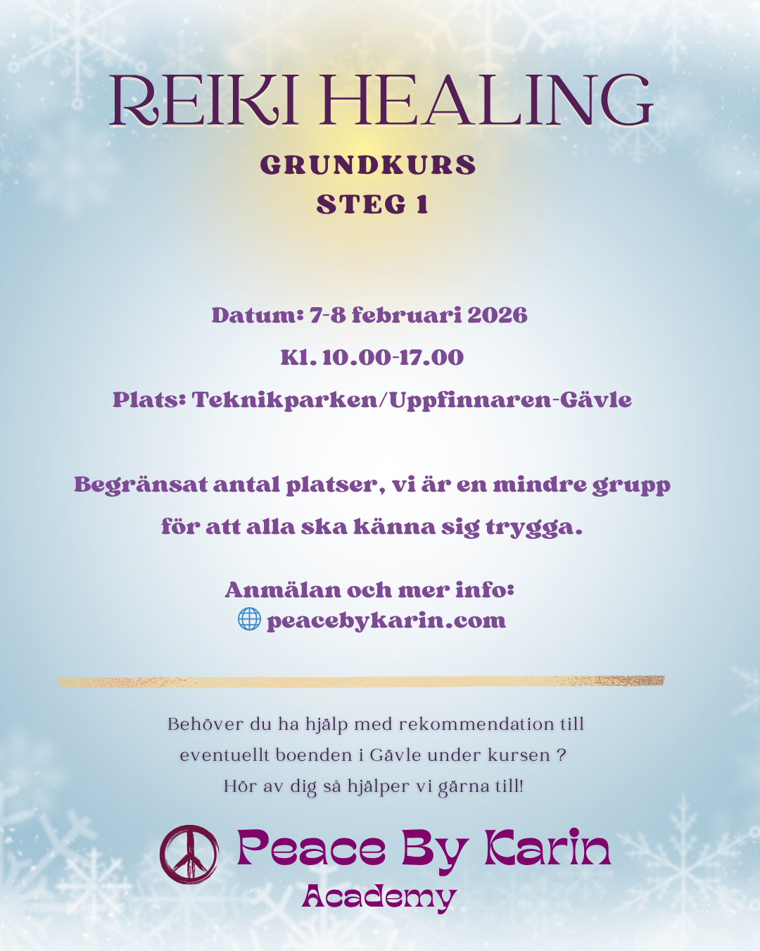 REIKI Healing Grundkurs-Steg I ❄️ 7-8 februari 2026