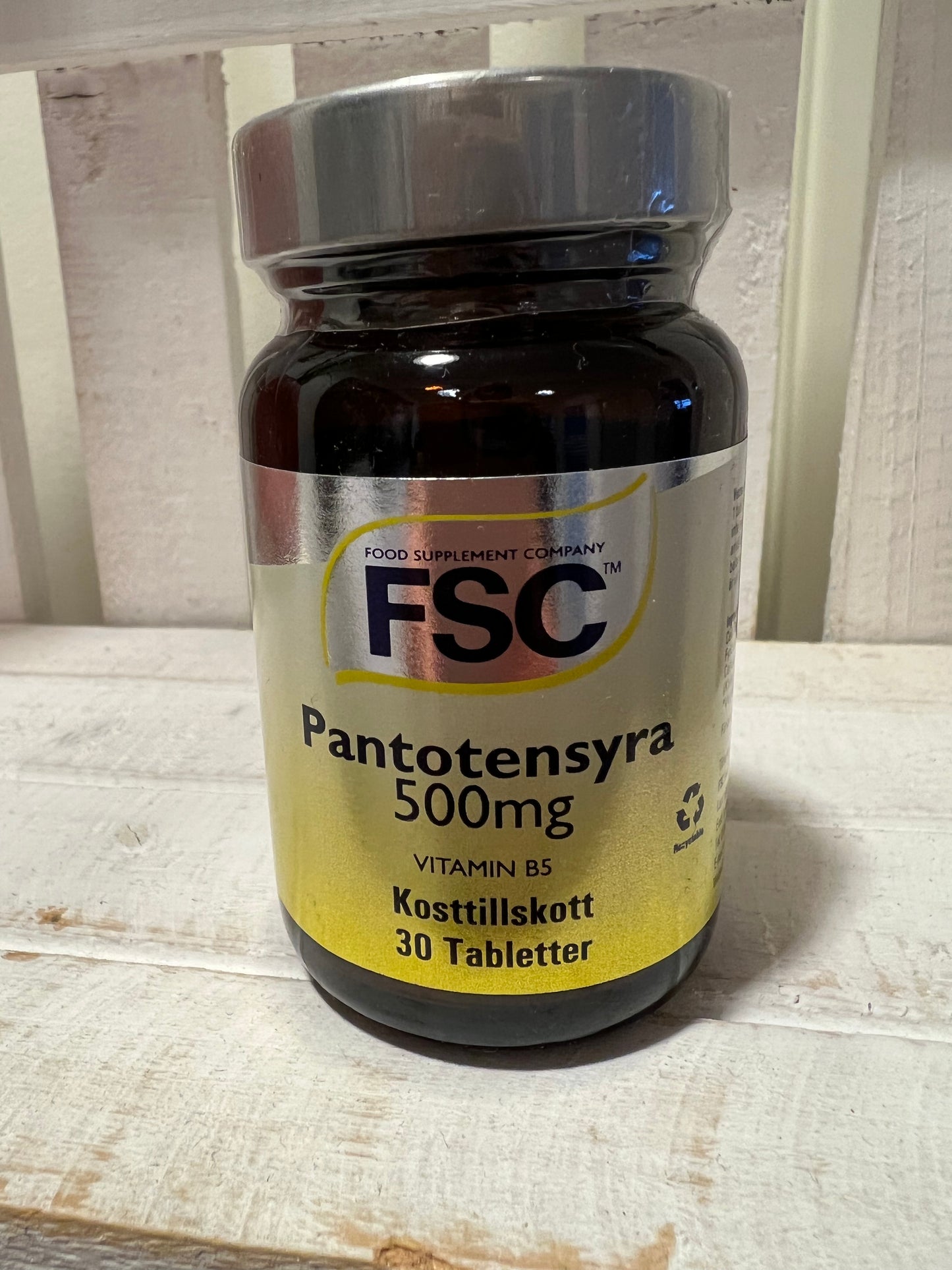 B5 500mg 30tab.FSC /Vitamin B5 Pantotensyra
