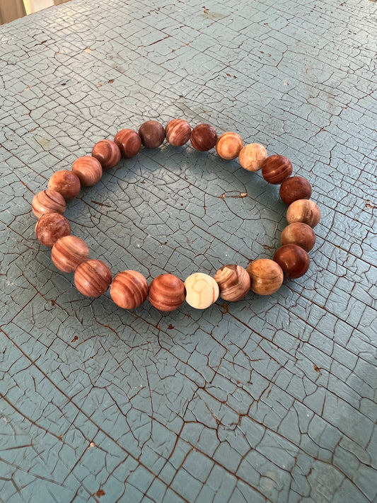 Brun Jaspis & naturvit Howlit